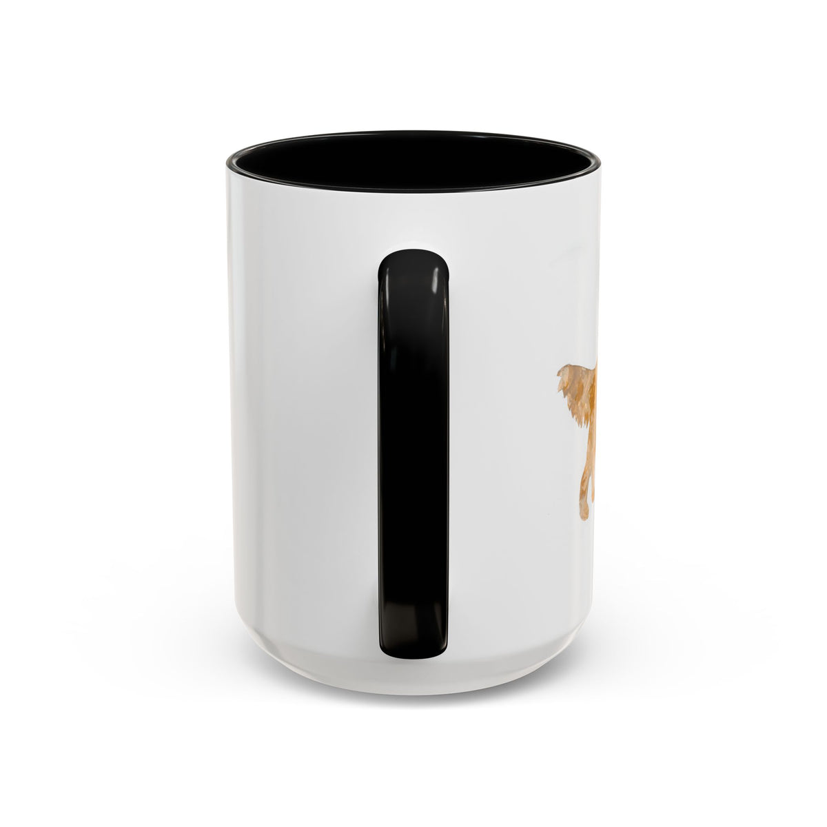 Golden Retriever singular hero fine art mug, 15oz hand painted style ceramic coffee cup, custom service dog Heritage Keepsake