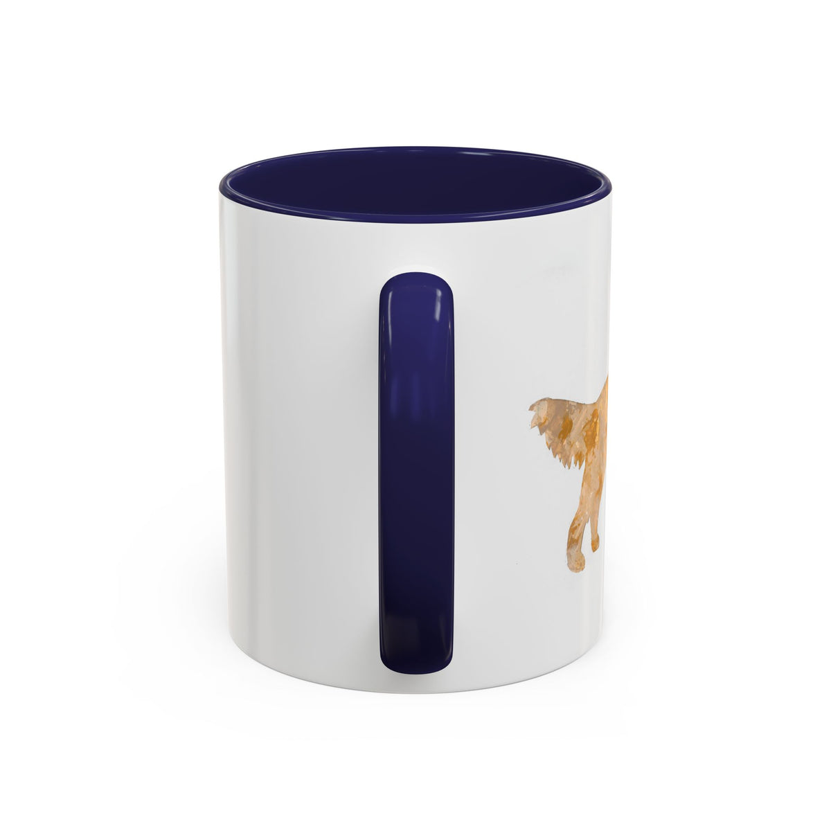 Golden Retriever singular hero fine art mug, 15oz hand painted style ceramic coffee cup, custom service dog Heritage Keepsake