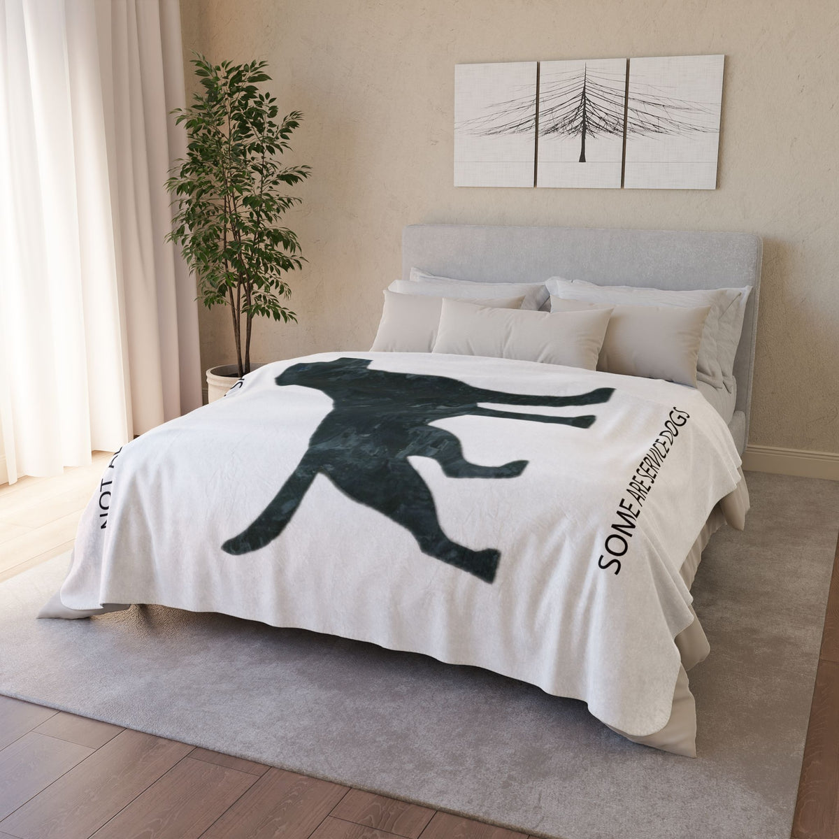 Black Labrador Blanket, The Heroes and Heritage Edition, Service Dog