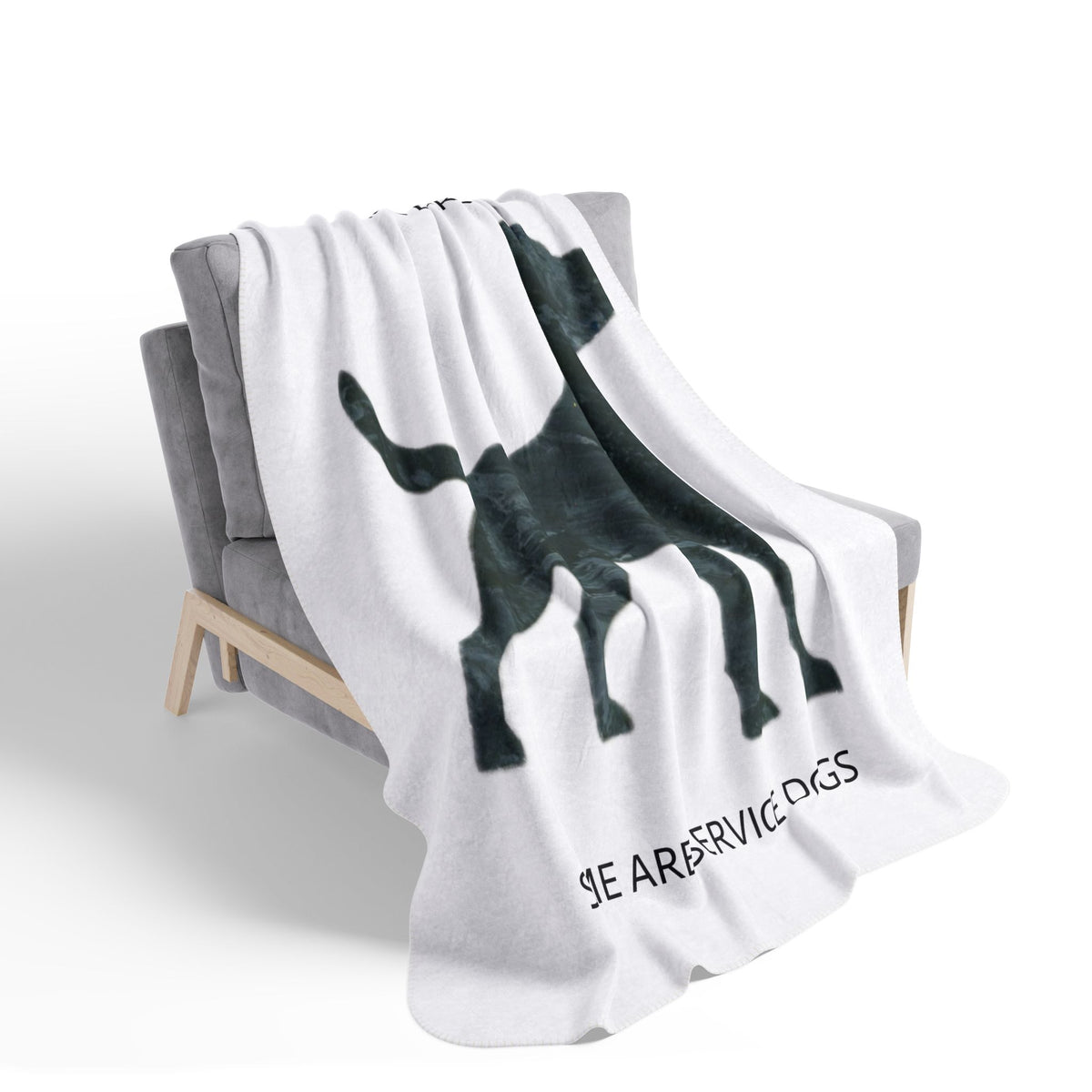 Black Labrador Blanket, The Heroes and Heritage Edition, Service Dog