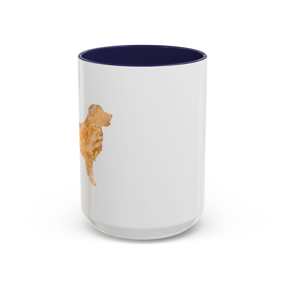 Golden Retriever singular hero fine art mug, 15oz hand painted style ceramic coffee cup, custom service dog Heritage Keepsake