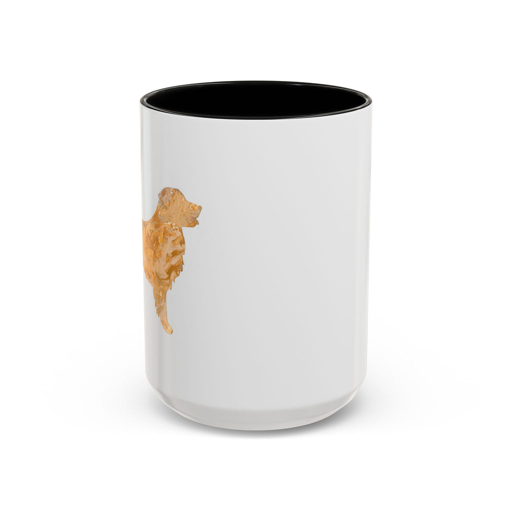 Golden Retriever singular hero fine art mug, 15oz hand painted style ceramic coffee cup, custom service dog Heritage Keepsake