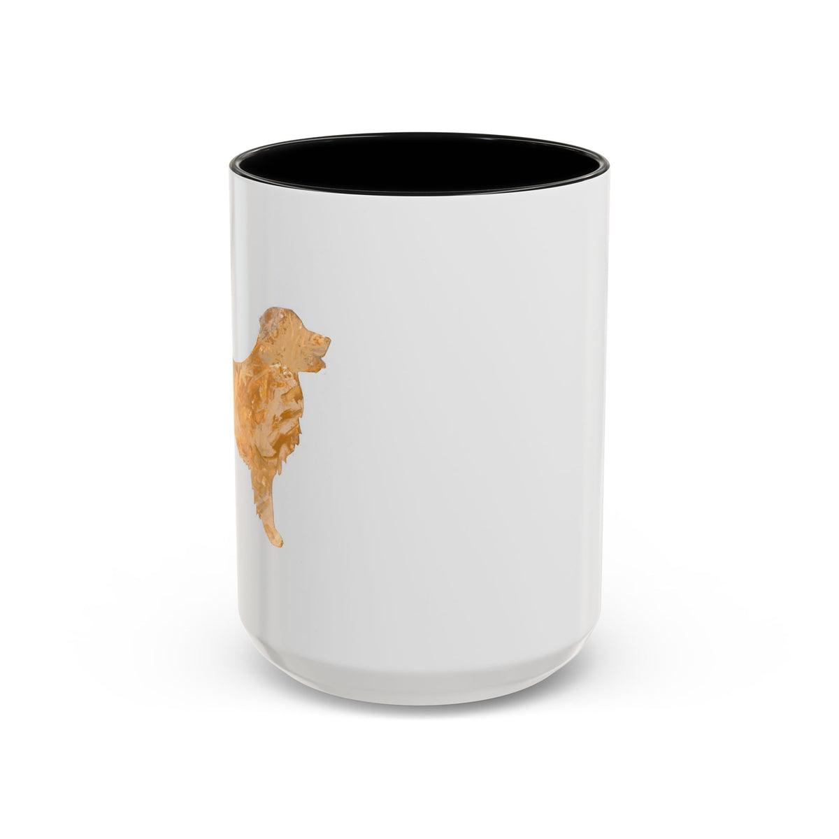 Golden Retriever singular hero fine art mug, 15oz hand painted style ceramic coffee cup, custom service dog Heritage Keepsake