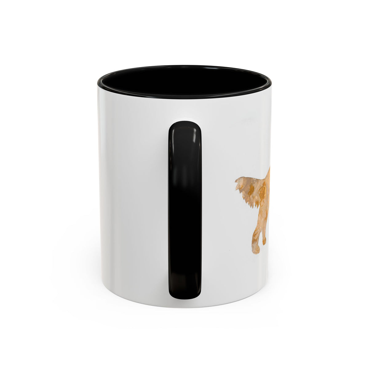 Golden Retriever singular hero fine art mug, 15oz hand painted style ceramic coffee cup, custom service dog Heritage Keepsake