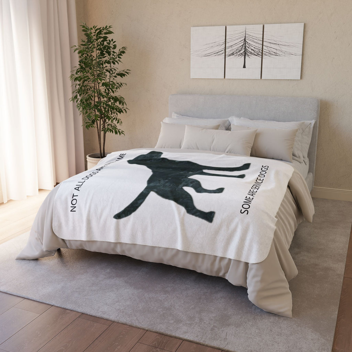 Black Labrador Blanket, The Heroes and Heritage Edition, Service Dog