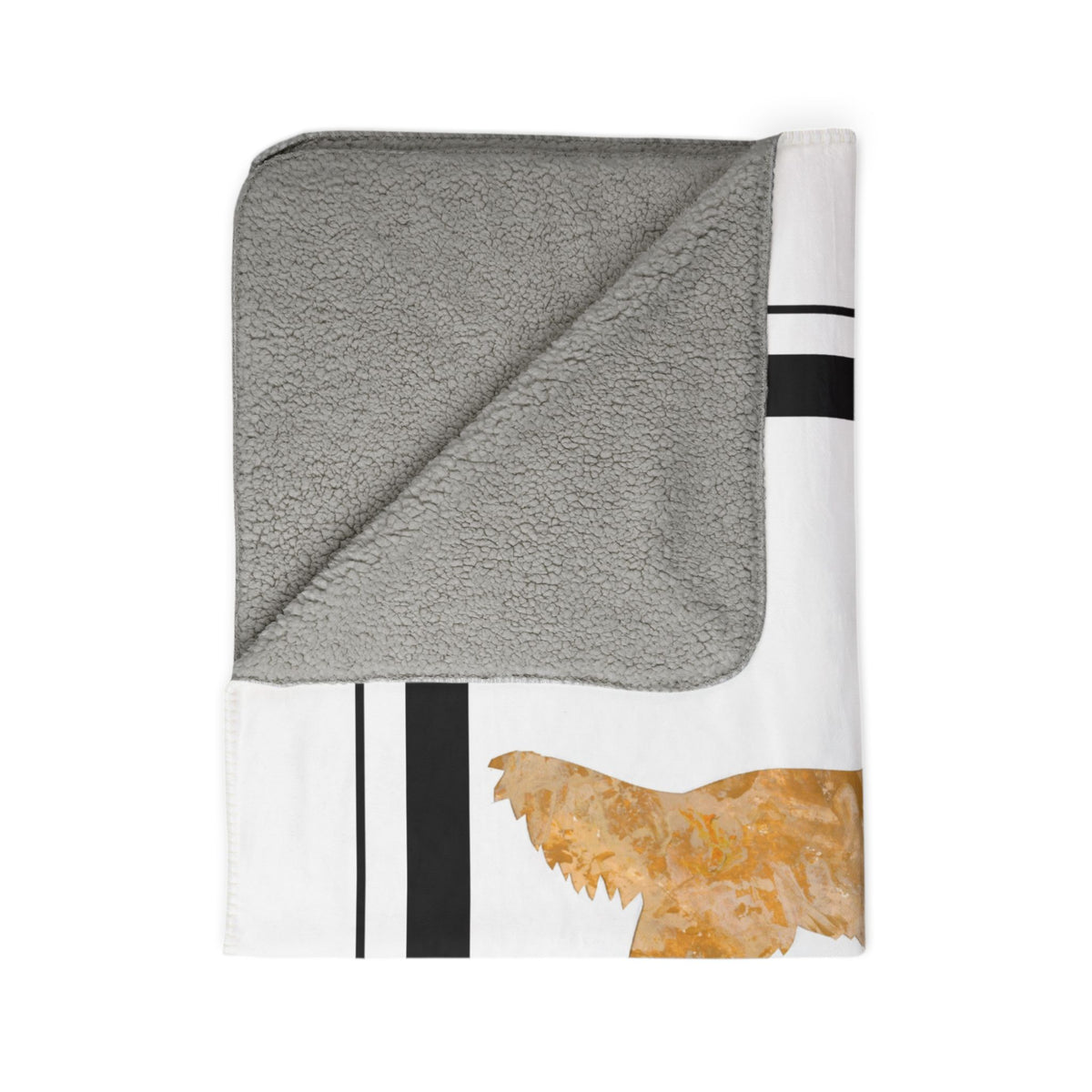 Golden Retriever Fleece Sherpa Blanket, part of the Fine Art Breed and Lodge Collection