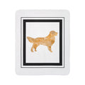 Golden Retriever Fleece Sherpa Blanket, part of the Fine Art Breed and Lodge Collection