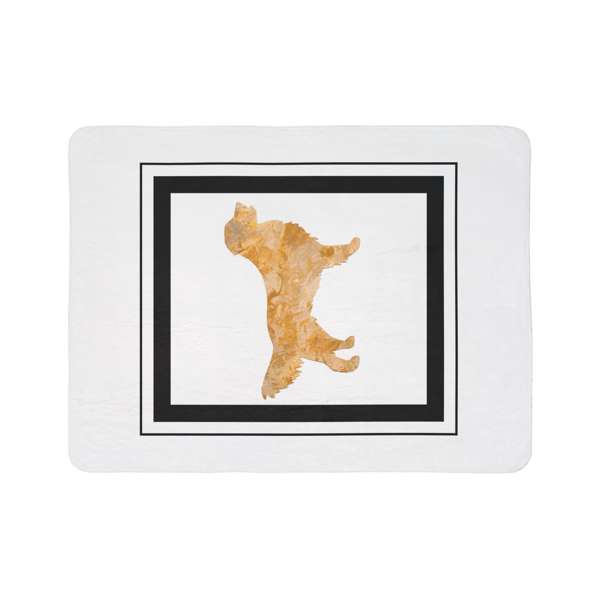 Golden Retriever Fleece Sherpa Blanket, part of the Fine Art Breed and Lodge Collection