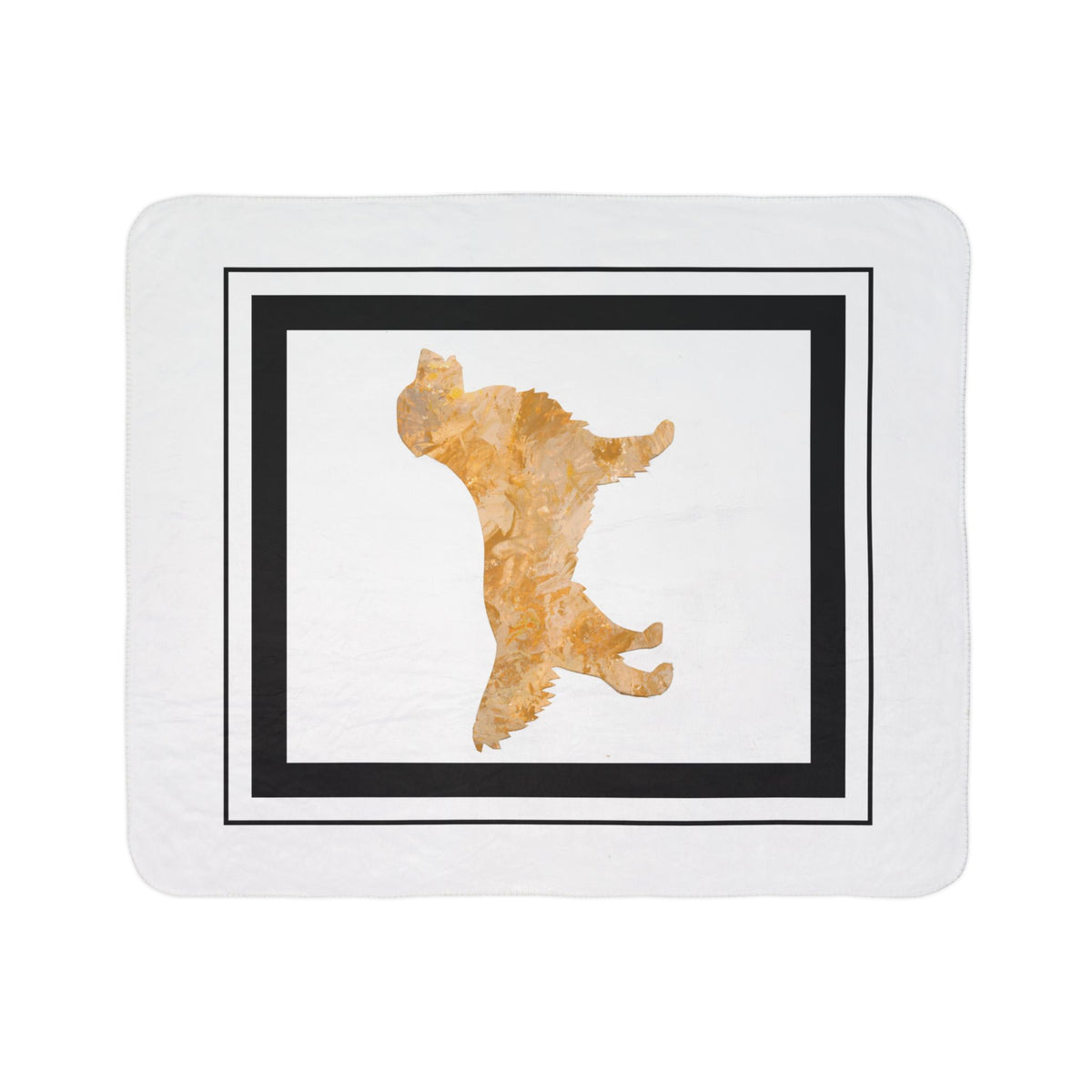 Golden Retriever Fleece Sherpa Blanket, part of the Fine Art Breed and Lodge Collection