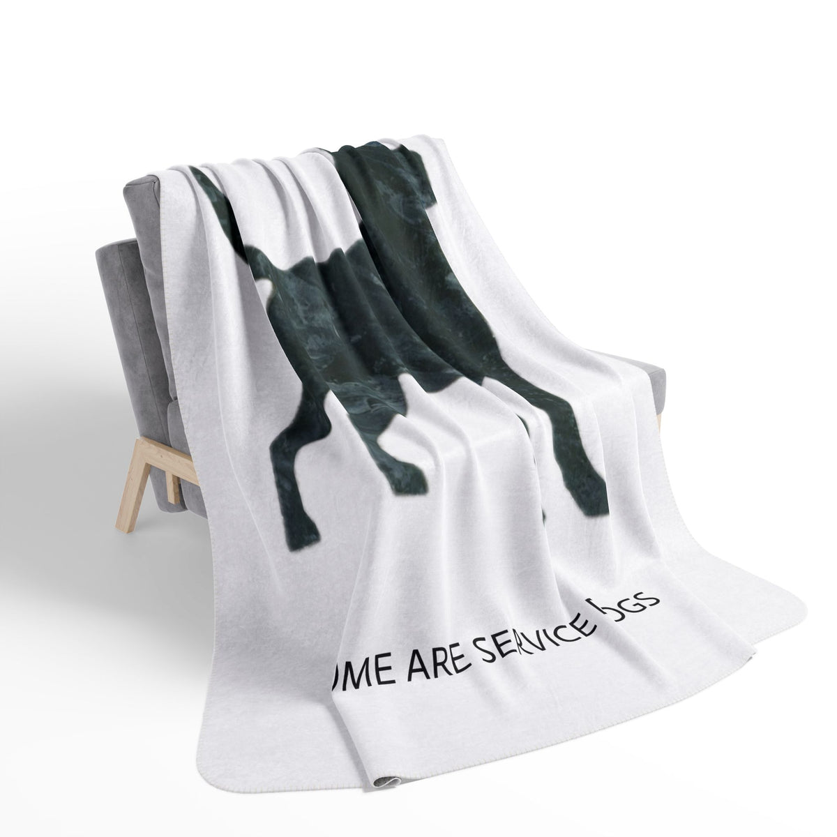 Black Labrador Blanket, The Heroes and Heritage Edition, Service Dog