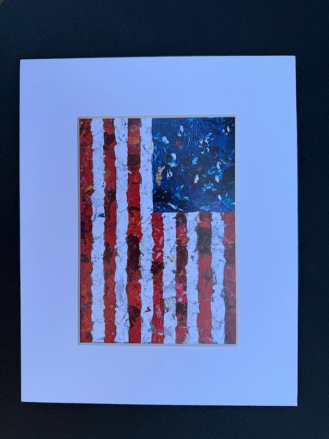 Modern and Abstract American Flag print