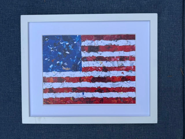 Modern and Abstract American Flag print