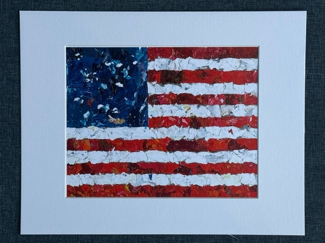 Modern and Abstract American Flag print