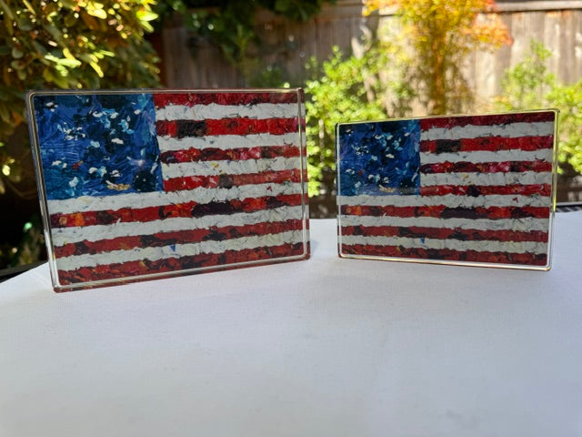 American Flag Acrylic Block – Original Painting